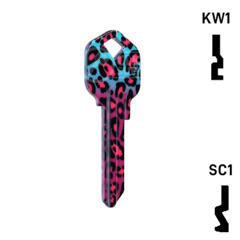 Happy Keys- Fashion Leopard Key (Choose Keyway) Residential-Commercial Key Howard Keys