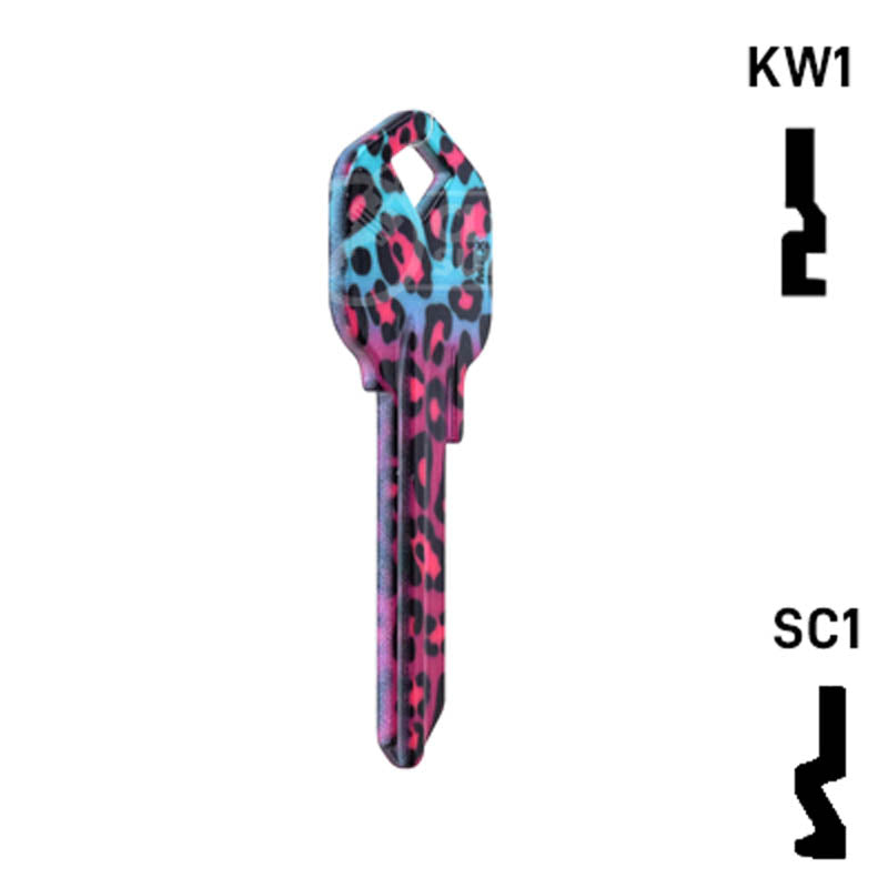 Happy Keys- Fashion Leopard Key (Choose Keyway) Residential-Commercial Key Howard Keys