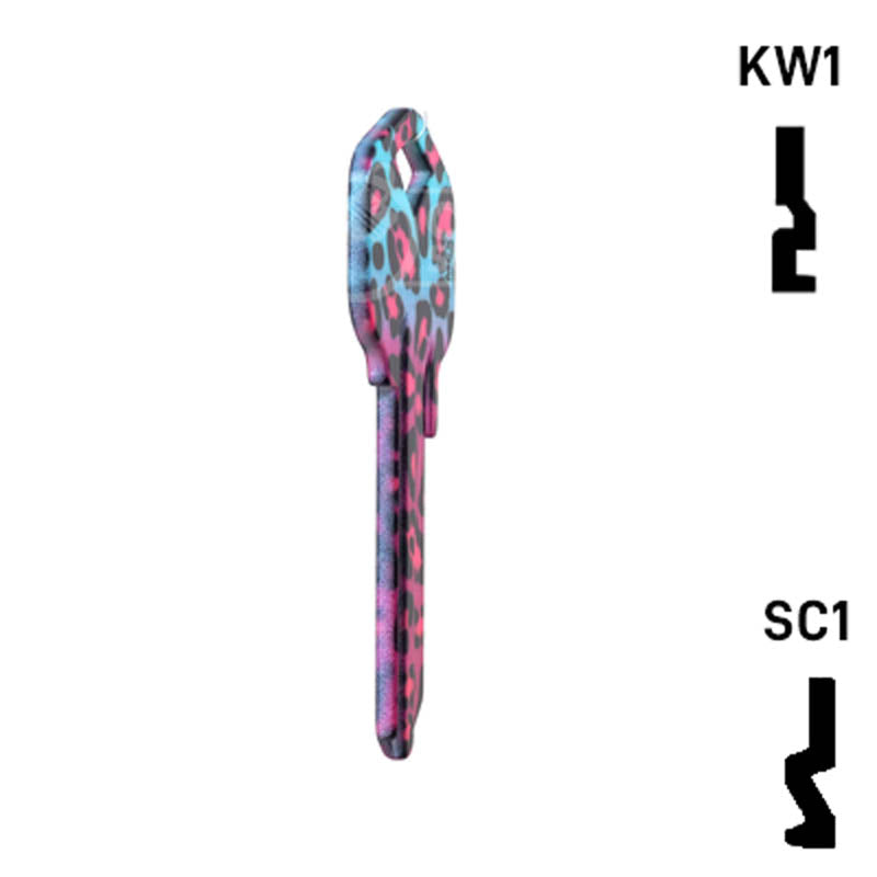 Happy Keys- Fashion Leopard Key (Choose Keyway) Residential-Commercial Key Howard Keys