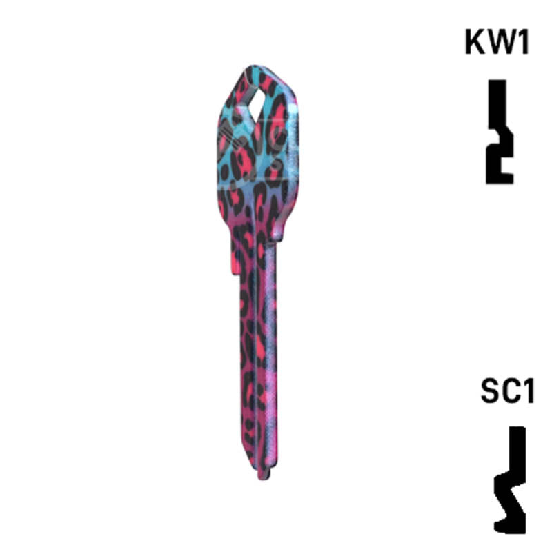 Happy Keys- Fashion Leopard Key (Choose Keyway) Residential-Commercial Key Howard Keys