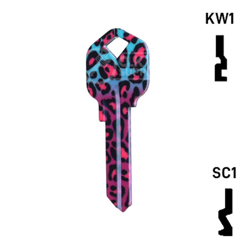 Happy Keys- Fashion Leopard Key (Choose Keyway) Residential-Commercial Key Howard Keys