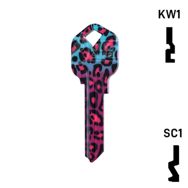 Happy Keys- Fashion Leopard Key (Choose Keyway) Residential-Commercial Key Howard Keys