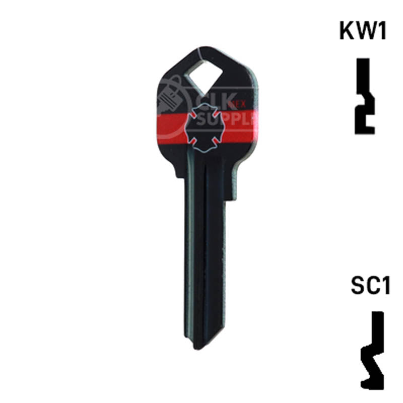 Happy Keys- Firefighter Key (Choose Keyway) Residential-Commercial Key Howard Keys