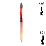 Happy Keys- Flames Key (Choose Keyway) Residential-Commercial Key Howard Keys