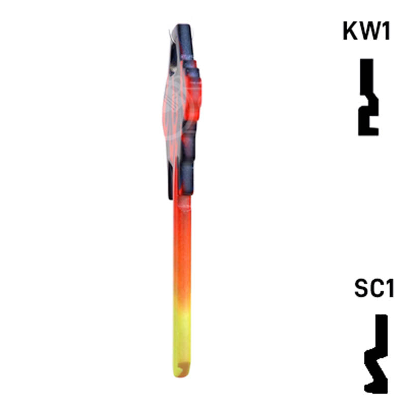 Happy Keys- Flames Key (Choose Keyway) Residential-Commercial Key Howard Keys