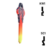 Happy Keys- Flames Key (Choose Keyway) Residential-Commercial Key Howard Keys
