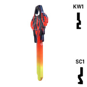 Happy Keys- Flames Key (Choose Keyway) Residential-Commercial Key Howard Keys