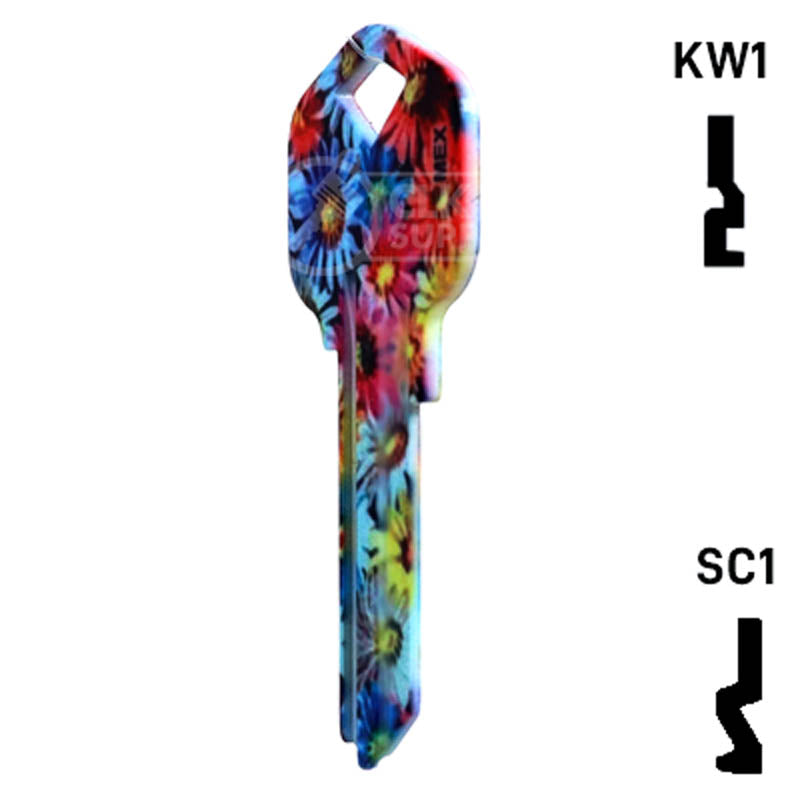Happy Keys- Flowers Key (Choose Keyway) Residential-Commercial Key Howard Keys