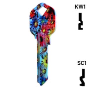Happy Keys- Flowers Key (Choose Keyway) Residential-Commercial Key Howard Keys