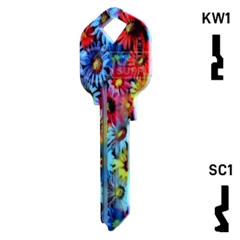 Happy Keys- Flowers Key (Choose Keyway) Residential-Commercial Key Howard Keys