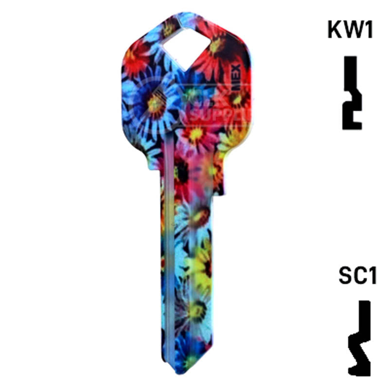 Happy Keys- Flowers Key (Choose Keyway) Residential-Commercial Key Howard Keys