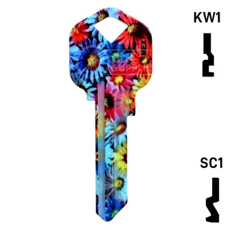 Happy Keys- Flowers Key (Choose Keyway) Residential-Commercial Key Howard Keys