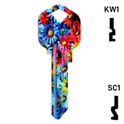 Happy Keys- Flowers Key (Choose Keyway) Residential-Commercial Key Howard Keys