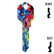 Happy Keys- Flowers Key (Choose Keyway) Residential-Commercial Key Howard Keys