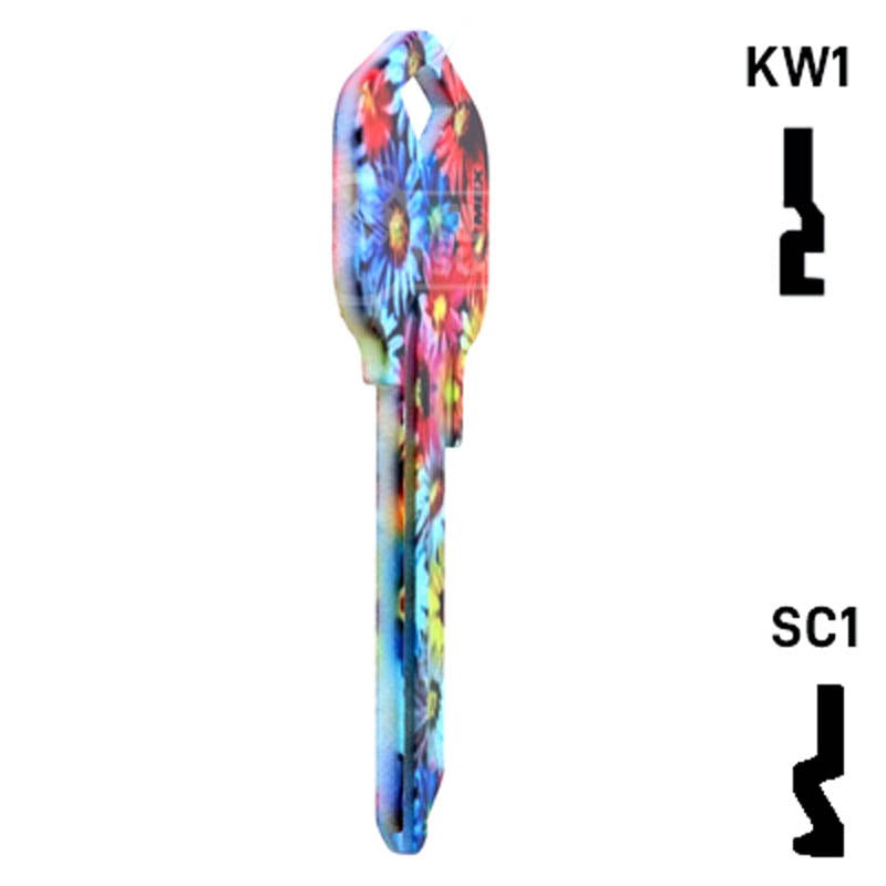 Happy Keys- Flowers Key (Choose Keyway) Residential-Commercial Key Howard Keys