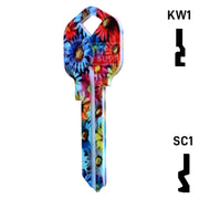 Happy Keys- Flowers Key (Choose Keyway) Residential-Commercial Key Howard Keys