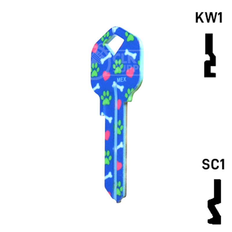 Happy Keys- German Shepherd Key (Choose Keyway) Residential-Commercial Key Howard Keys