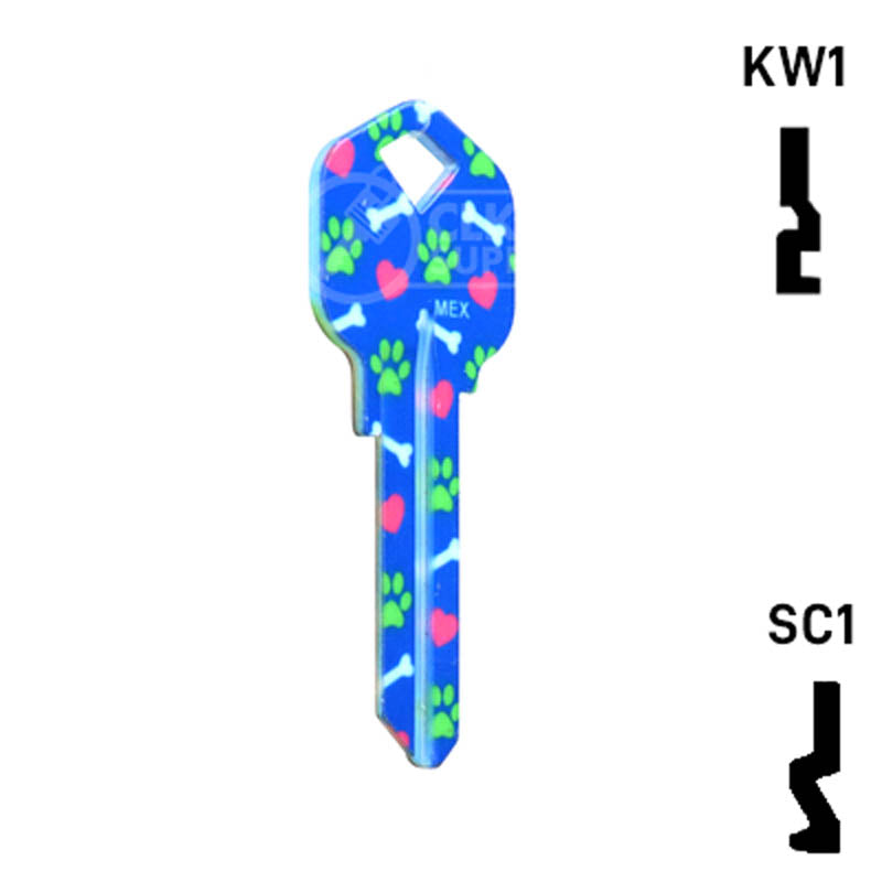 Happy Keys- German Shepherd Key (Choose Keyway) Residential-Commercial Key Howard Keys