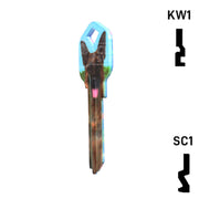 Happy Keys- German Shepherd Key (Choose Keyway) Residential-Commercial Key Howard Keys