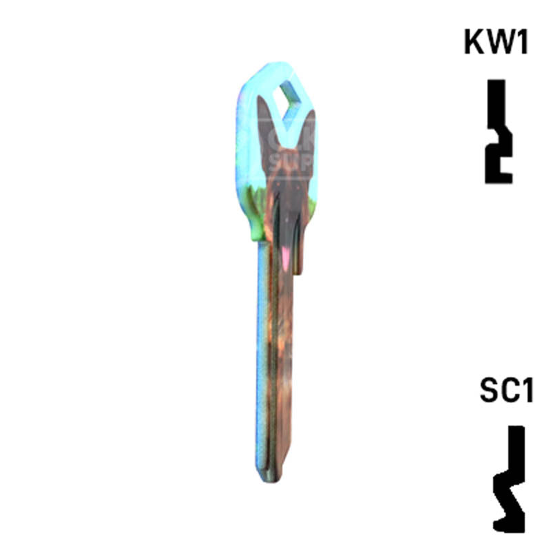 Happy Keys- German Shepherd Key (Choose Keyway) Residential-Commercial Key Howard Keys