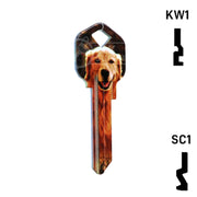 Happy Keys- Golden Retriever Key (Choose Keyway) Residential-Commercial Key Howard Keys