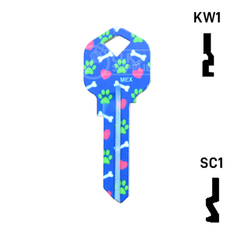 Happy Keys- Golden Retriever Key (Choose Keyway) Residential-Commercial Key Howard Keys