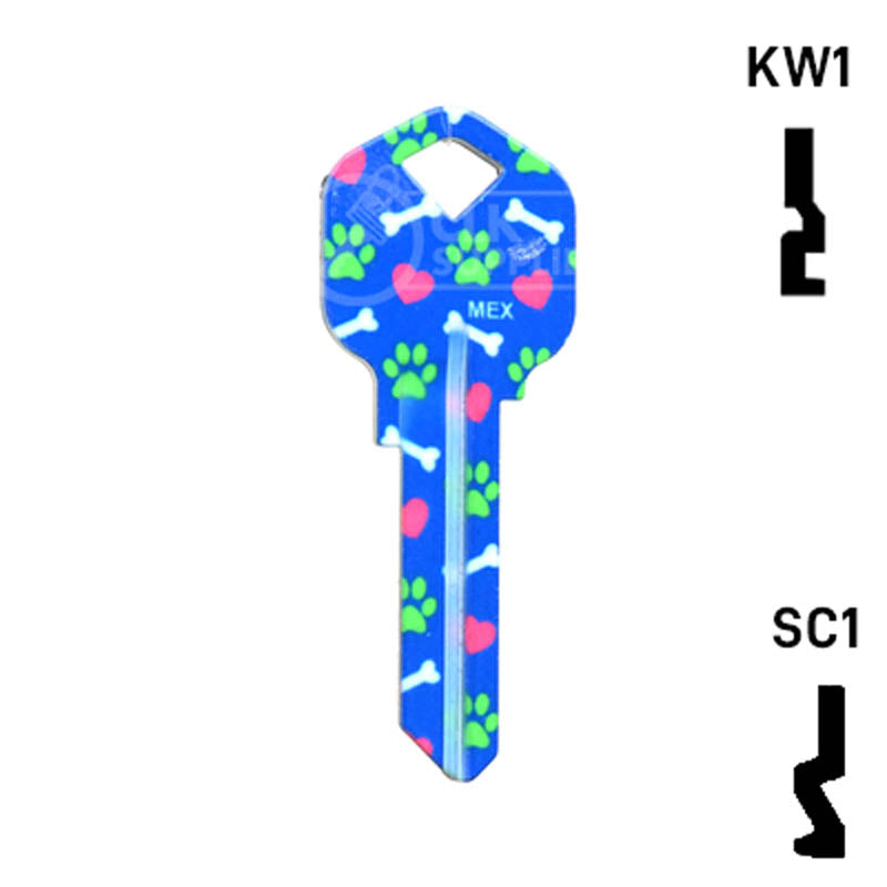 Happy Keys- Golden Retriever Key (Choose Keyway) Residential-Commercial Key Howard Keys