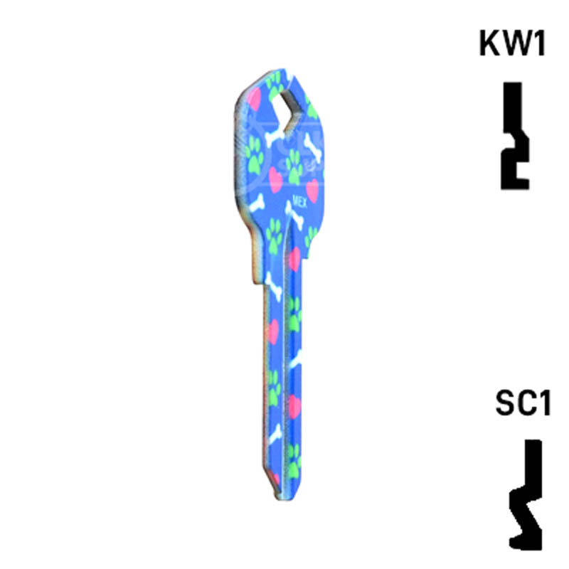 Happy Keys- Golden Retriever Key (Choose Keyway) Residential-Commercial Key Howard Keys