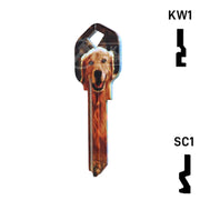 Happy Keys- Golden Retriever Key (Choose Keyway) Residential-Commercial Key Howard Keys