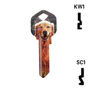 Happy Keys- Golden Retriever Key (Choose Keyway) Residential-Commercial Key Howard Keys