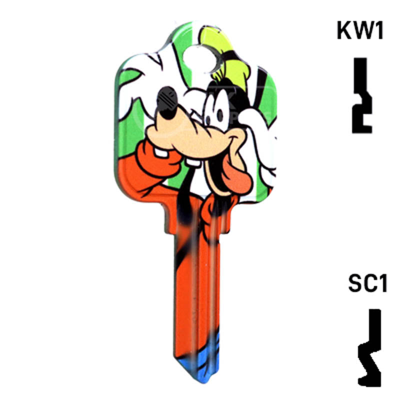 Happy Keys- Goofy Key (Choose Keyway) Residential-Commercial Key Howard Keys