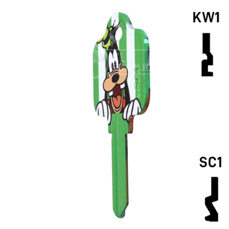 Happy Keys- Goofy Key (Choose Keyway) Residential-Commercial Key Howard Keys
