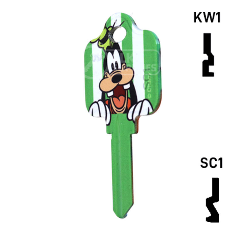 Happy Keys- Goofy Key (Choose Keyway) Residential-Commercial Key Howard Keys