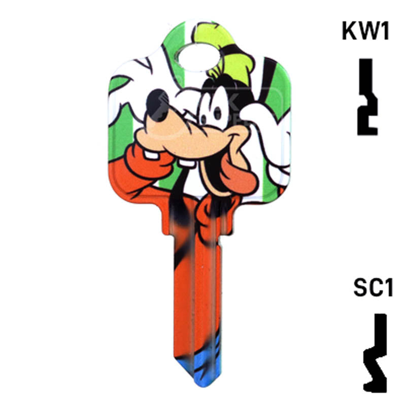 Happy Keys- Goofy Key (Choose Keyway) Residential-Commercial Key Howard Keys