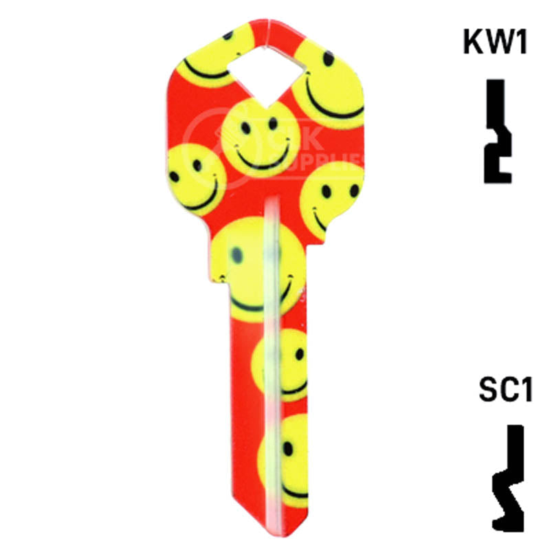 Happy Keys- Happy Faces Key (Choose Keyway) Residential-Commercial Key Howard Keys
