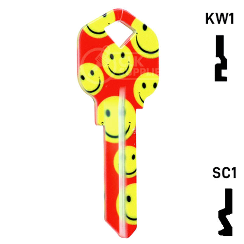 Happy Keys- Happy Faces Key (Choose Keyway) Residential-Commercial Key Howard Keys
