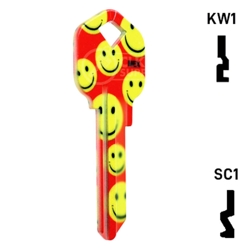 Happy Keys- Happy Faces Key (Choose Keyway) Residential-Commercial Key Howard Keys
