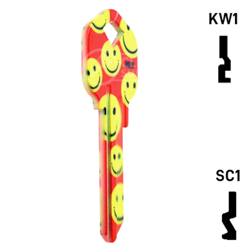 Happy Keys- Happy Faces Key (Choose Keyway) Residential-Commercial Key Howard Keys