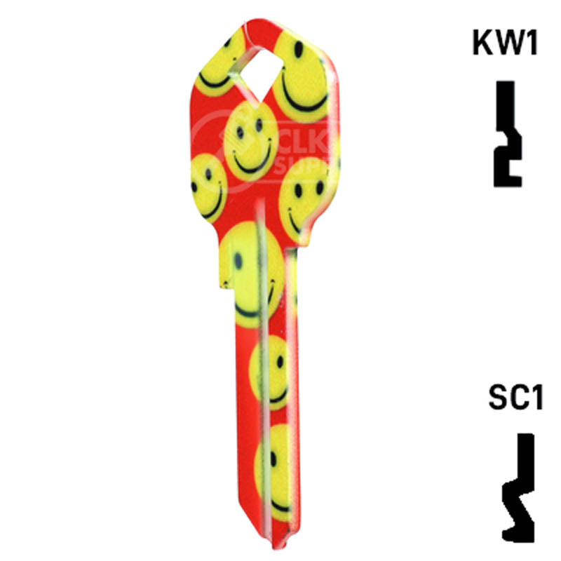 Happy Keys- Happy Faces Key (Choose Keyway) Residential-Commercial Key Howard Keys