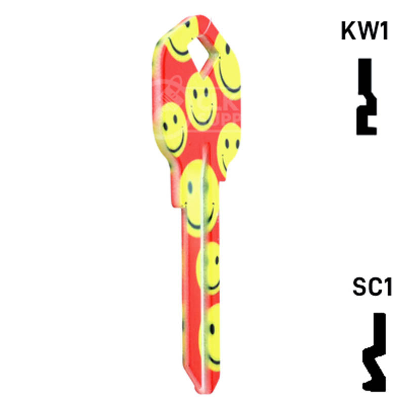 Happy Keys- Happy Faces Key (Choose Keyway) Residential-Commercial Key Howard Keys