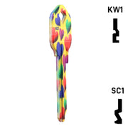 Happy Keys- Hearts Key (Choose Keyway) Residential-Commercial Key Howard Keys
