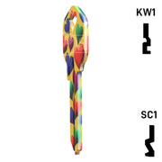 Happy Keys- Hearts Key (Choose Keyway) Residential-Commercial Key Howard Keys