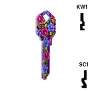 Happy Keys- Hibiscus Flowers Key (Choose Keyway) Residential-Commercial Key Howard Keys