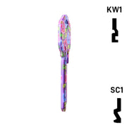 Happy Keys- Hibiscus Flowers Key (Choose Keyway) Residential-Commercial Key Howard Keys