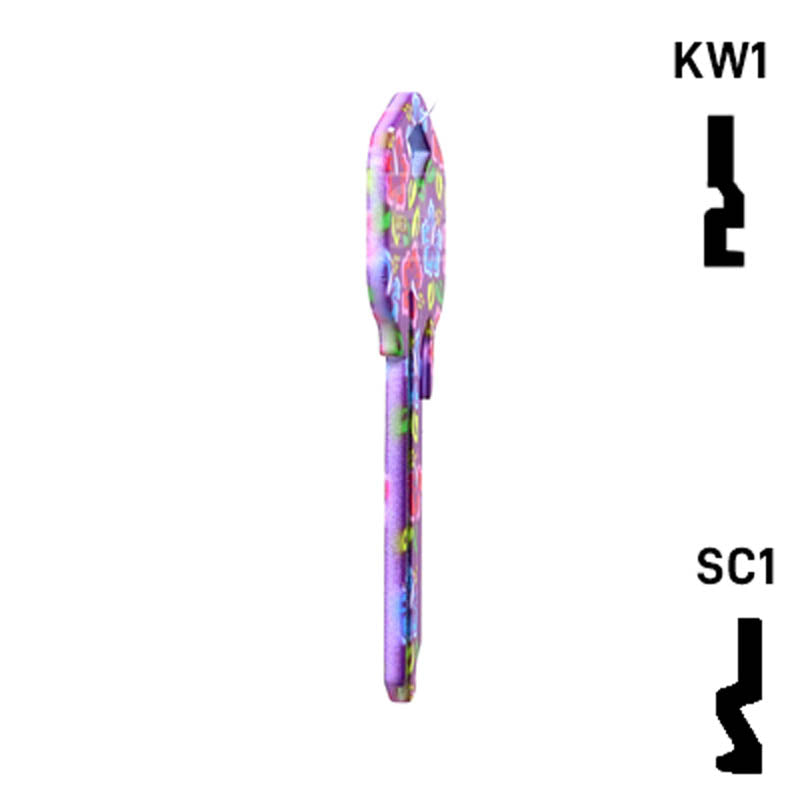 Happy Keys- Hibiscus Flowers Key (Choose Keyway) Residential-Commercial Key Howard Keys