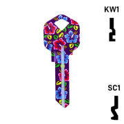 Happy Keys- Hibiscus Flowers Key (Choose Keyway) Residential-Commercial Key Howard Keys