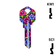 Happy Keys- Hibiscus Flowers Key (Choose Keyway) Residential-Commercial Key Howard Keys