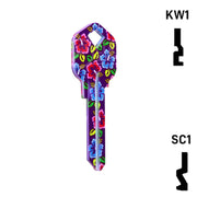 Happy Keys- Hibiscus Flowers Key (Choose Keyway) Residential-Commercial Key Howard Keys