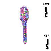 Happy Keys- Hibiscus Flowers Key (Choose Keyway) Residential-Commercial Key Howard Keys