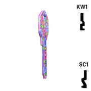 Happy Keys- Hibiscus Flowers Key (Choose Keyway) Residential-Commercial Key Howard Keys